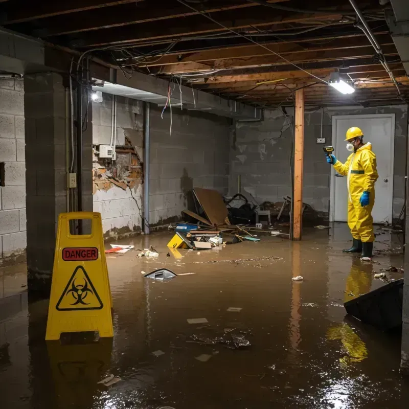 Flooded Basement Electrical Hazard in Fife Heights, WA Property